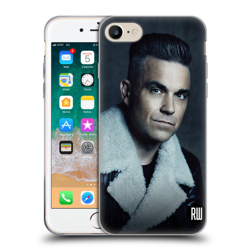 Robbie Williams Calendar Leather Jacket Soft Gel Case for Apple iPhone 7 / 8 / SE 2020 & 2022