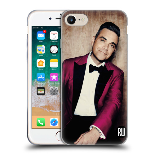 Robbie Williams Calendar Magenta Tux Soft Gel Case for Apple iPhone 7 / 8 / SE 2020 & 2022