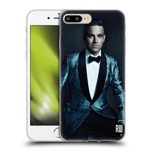 Robbie Williams Calendar Dark Background Soft Gel Case for Apple iPhone 7 Plus / iPhone 8 Plus