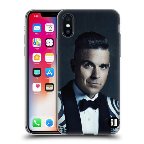 Robbie Williams Calendar Printed Tux Soft Gel Case for Apple iPhone X / iPhone XS