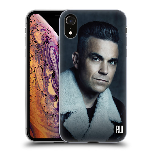 Robbie Williams Calendar Leather Jacket Soft Gel Case for Apple iPhone XR