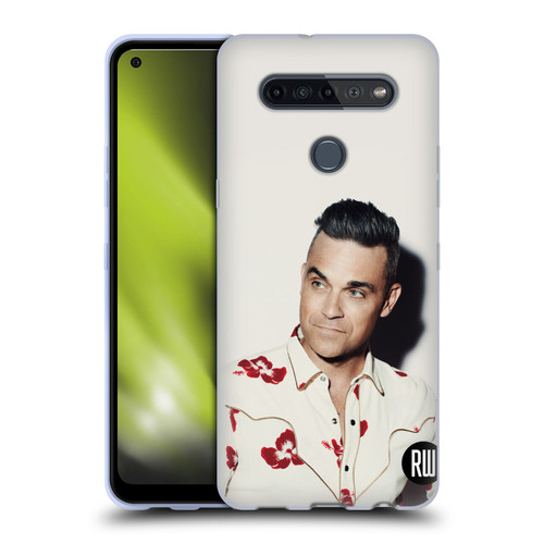 Robbie Williams Calendar Floral Shirt Soft Gel Case for LG K51S