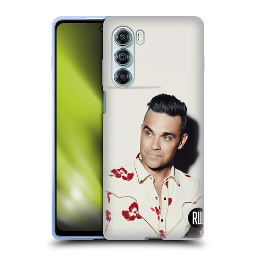 Robbie Williams Calendar Floral Shirt Soft Gel Case for Motorola Edge S30 / Moto G200 5G