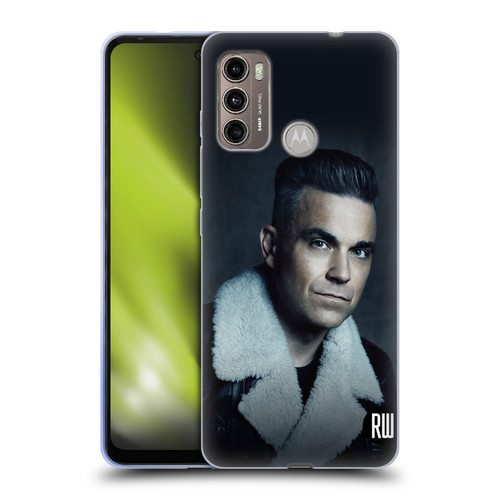Robbie Williams Calendar Leather Jacket Soft Gel Case for Motorola Moto G60 / Moto G40 Fusion