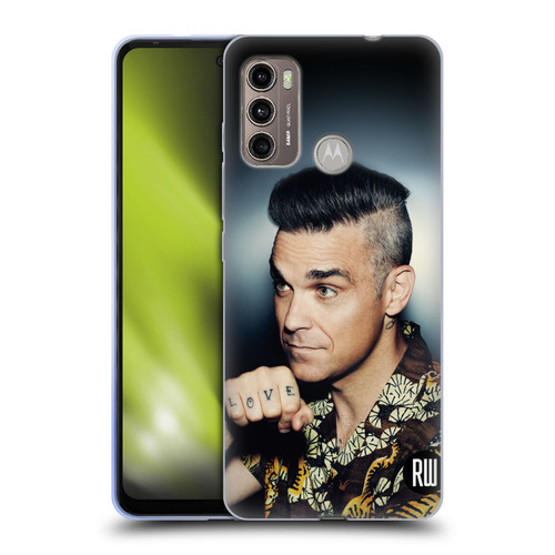 Robbie Williams Calendar Love Tattoo Soft Gel Case for Motorola Moto G60 / Moto G40 Fusion