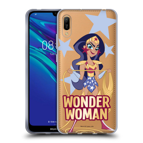 DC Super Hero Girls Characters Wonder Woman Soft Gel Case for Huawei Y6 Pro (2019)