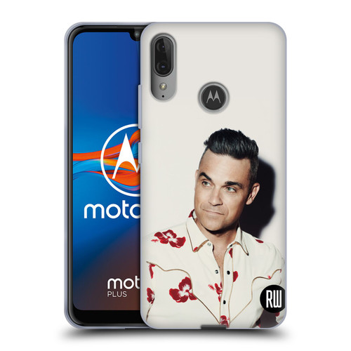Robbie Williams Calendar Floral Shirt Soft Gel Case for Motorola Moto E6 Plus