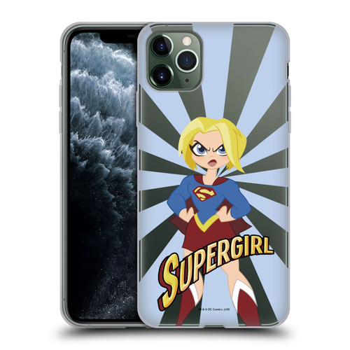DC Super Hero Girls Characters Supergirl Soft Gel Case for Apple iPhone 11 Pro Max