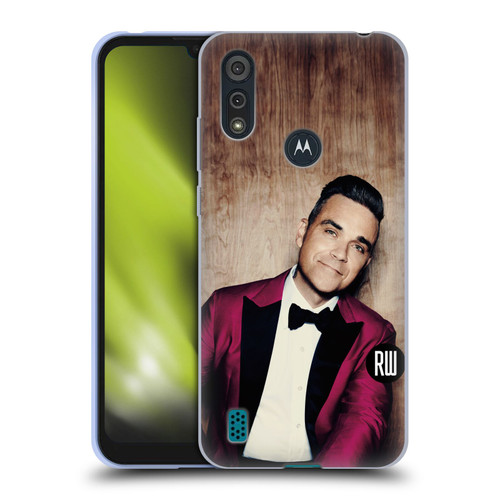 Robbie Williams Calendar Magenta Tux Soft Gel Case for Motorola Moto E6s (2020)