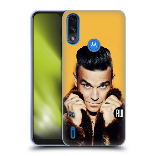 Robbie Williams Calendar Fur Coat Soft Gel Case for Motorola Moto E7 Power / Moto E7i Power