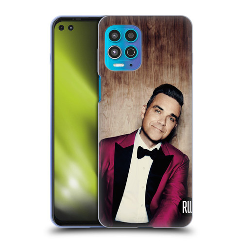 Robbie Williams Calendar Magenta Tux Soft Gel Case for Motorola Moto G100