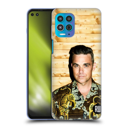 Robbie Williams Calendar Tiger Print Shirt Soft Gel Case for Motorola Moto G100