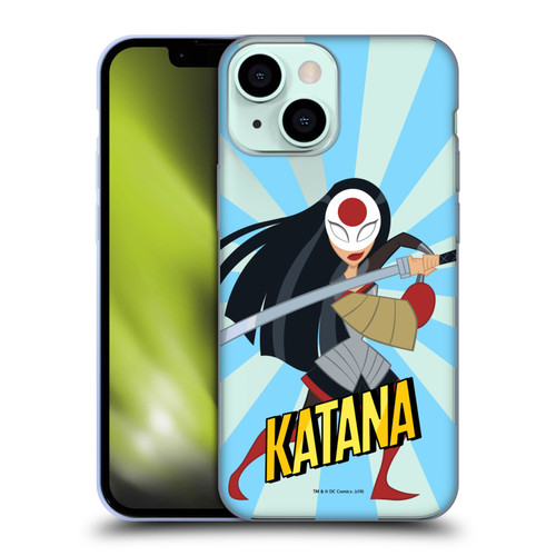 DC Super Hero Girls Characters Katana Soft Gel Case for Apple iPhone 13 Mini