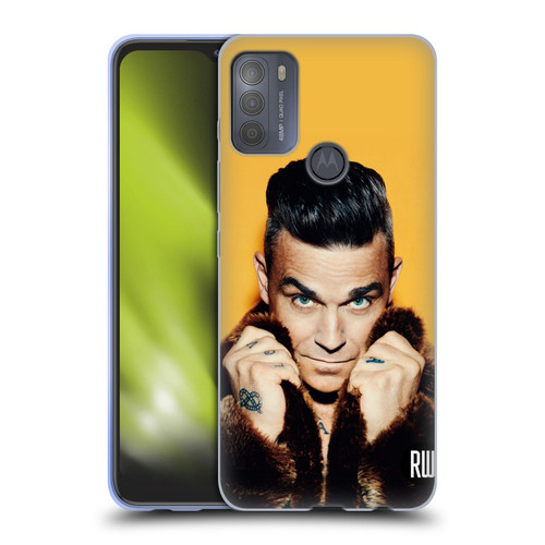 Robbie Williams Calendar Fur Coat Soft Gel Case for Motorola Moto G50