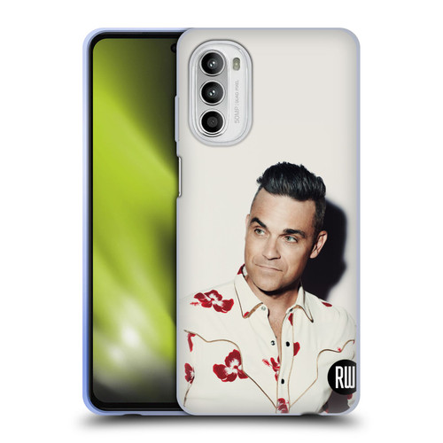 Robbie Williams Calendar Floral Shirt Soft Gel Case for Motorola Moto G52