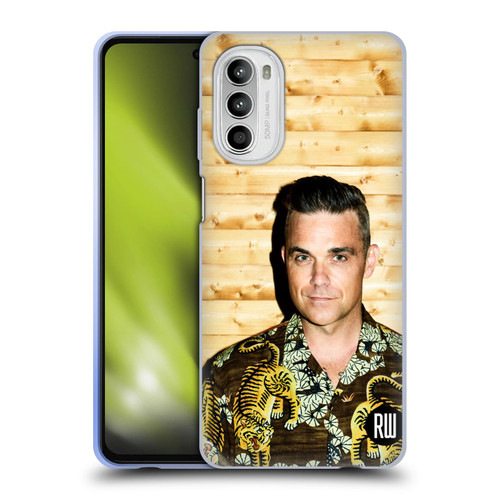 Robbie Williams Calendar Tiger Print Shirt Soft Gel Case for Motorola Moto G52