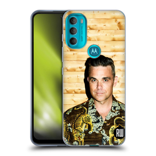 Robbie Williams Calendar Tiger Print Shirt Soft Gel Case for Motorola Moto G71 5G