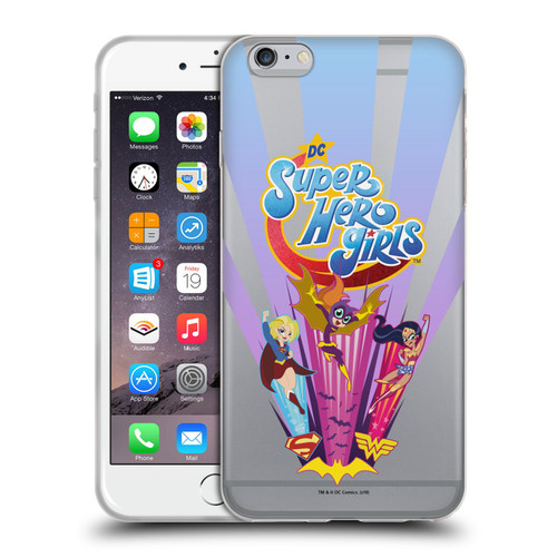 DC Super Hero Girls Characters Composed Art 1 Soft Gel Case for Apple iPhone 6 Plus / iPhone 6s Plus