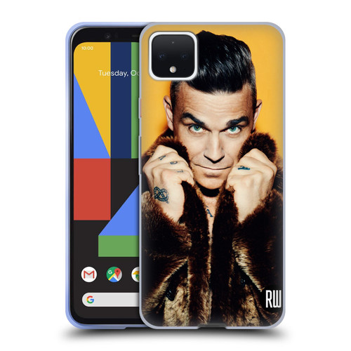 Robbie Williams Calendar Fur Coat Soft Gel Case for Google Pixel 4 XL