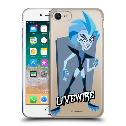 DC Super Hero Girls Characters Livewire Soft Gel Case for Apple iPhone 7 / 8 / SE 2020 & 2022
