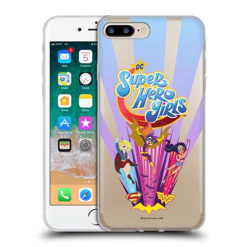 DC Super Hero Girls Characters Composed Art 1 Soft Gel Case for Apple iPhone 7 Plus / iPhone 8 Plus