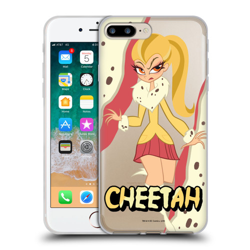 DC Super Hero Girls Characters Cheetah Soft Gel Case for Apple iPhone 7 Plus / iPhone 8 Plus