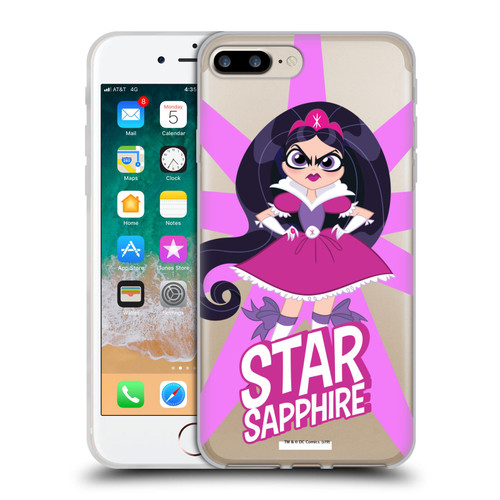 DC Super Hero Girls Characters Star Sapphire Soft Gel Case for Apple iPhone 7 Plus / iPhone 8 Plus
