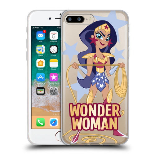 DC Super Hero Girls Characters Wonder Woman Soft Gel Case for Apple iPhone 7 Plus / iPhone 8 Plus