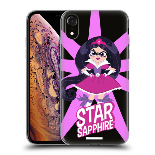 DC Super Hero Girls Characters Star Sapphire Soft Gel Case for Apple iPhone XR