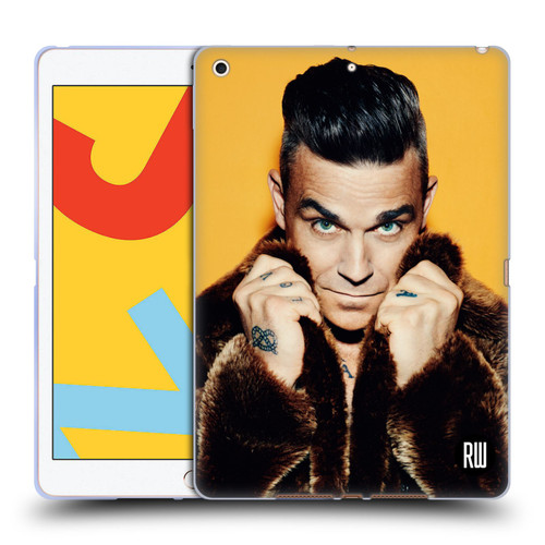 Robbie Williams Calendar Fur Coat Soft Gel Case for Apple iPad 10.2 2019/2020/2021