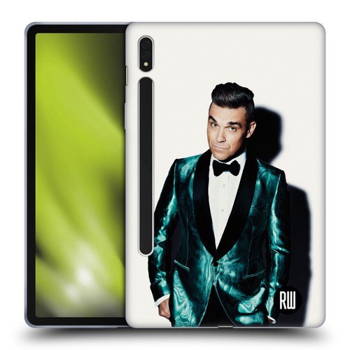 Robbie Williams Calendar White Background Soft Gel Case for Samsung Galaxy Tab S8