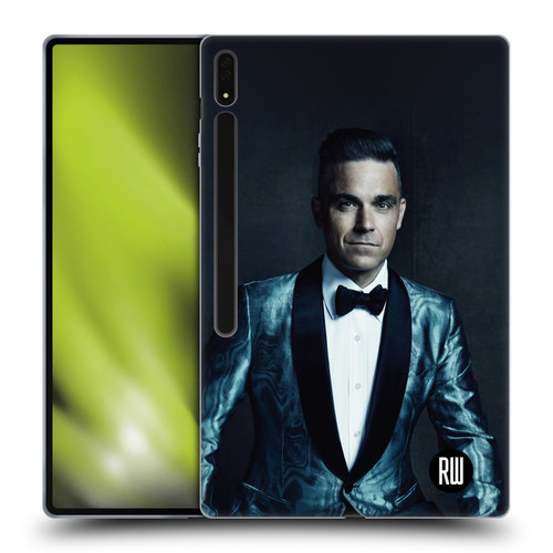 Robbie Williams Calendar Dark Background Soft Gel Case for Samsung Galaxy Tab S8 Ultra