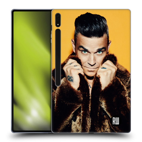 Robbie Williams Calendar Fur Coat Soft Gel Case for Samsung Galaxy Tab S8 Ultra