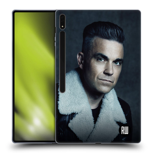 Robbie Williams Calendar Leather Jacket Soft Gel Case for Samsung Galaxy Tab S8 Ultra
