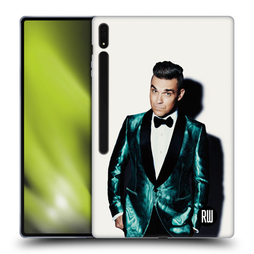 Robbie Williams Calendar White Background Soft Gel Case for Samsung Galaxy Tab S8 Ultra