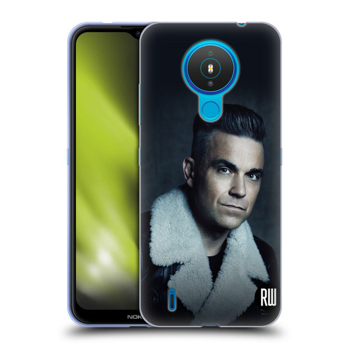 Robbie Williams Calendar Leather Jacket Soft Gel Case for Nokia 1.4