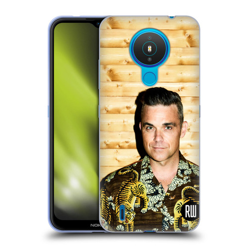 Robbie Williams Calendar Tiger Print Shirt Soft Gel Case for Nokia 1.4
