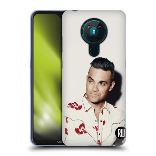 Robbie Williams Calendar Floral Shirt Soft Gel Case for Nokia 5.3