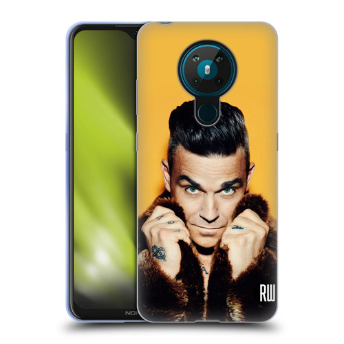 Robbie Williams Calendar Fur Coat Soft Gel Case for Nokia 5.3
