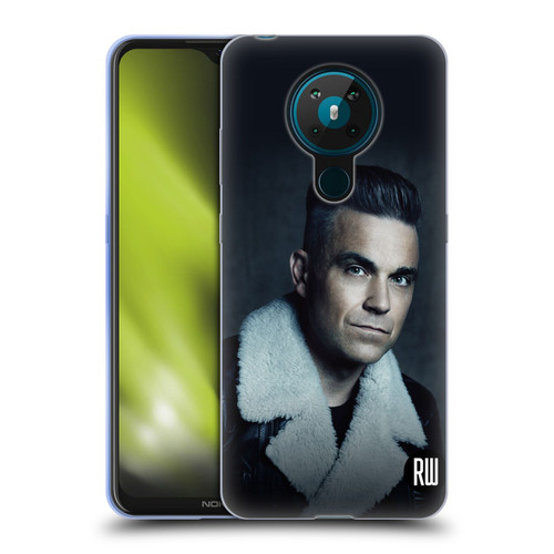 Robbie Williams Calendar Leather Jacket Soft Gel Case for Nokia 5.3