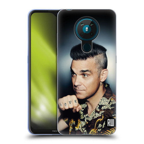 Robbie Williams Calendar Love Tattoo Soft Gel Case for Nokia 5.3