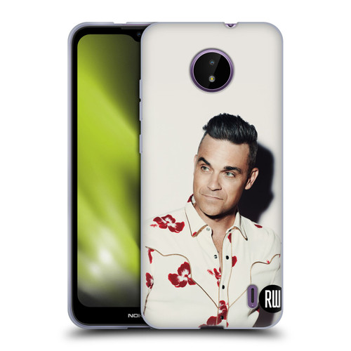 Robbie Williams Calendar Floral Shirt Soft Gel Case for Nokia C10 / C20