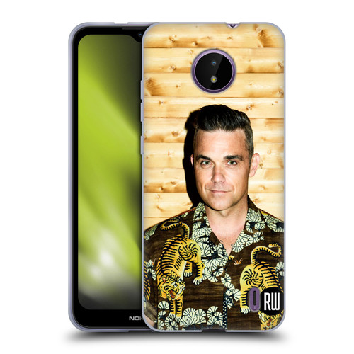 Robbie Williams Calendar Tiger Print Shirt Soft Gel Case for Nokia C10 / C20