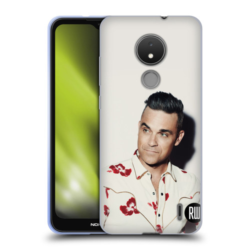 Robbie Williams Calendar Floral Shirt Soft Gel Case for Nokia C21