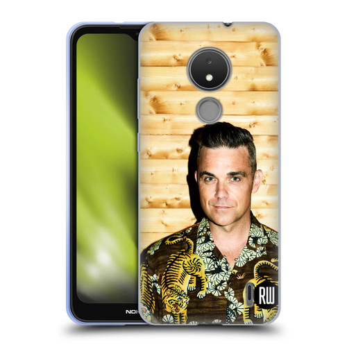 Robbie Williams Calendar Tiger Print Shirt Soft Gel Case for Nokia C21