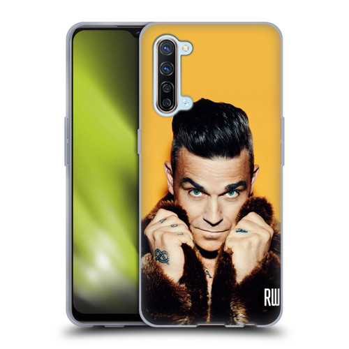 Robbie Williams Calendar Fur Coat Soft Gel Case for OPPO Find X2 Lite 5G