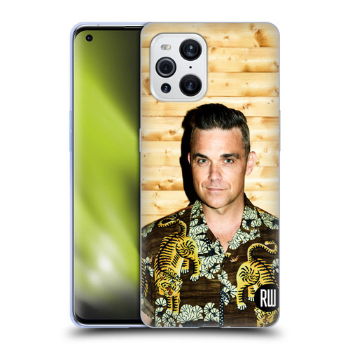 Robbie Williams Calendar Tiger Print Shirt Soft Gel Case for OPPO Find X3 / Pro