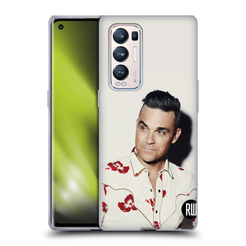 Robbie Williams Calendar Floral Shirt Soft Gel Case for OPPO Find X3 Neo / Reno5 Pro+ 5G