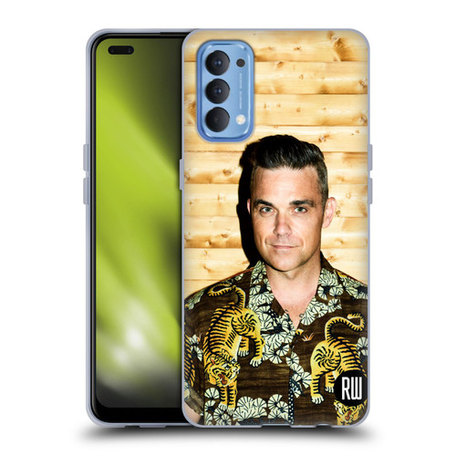 Robbie Williams Calendar Tiger Print Shirt Soft Gel Case for OPPO Reno 4 5G