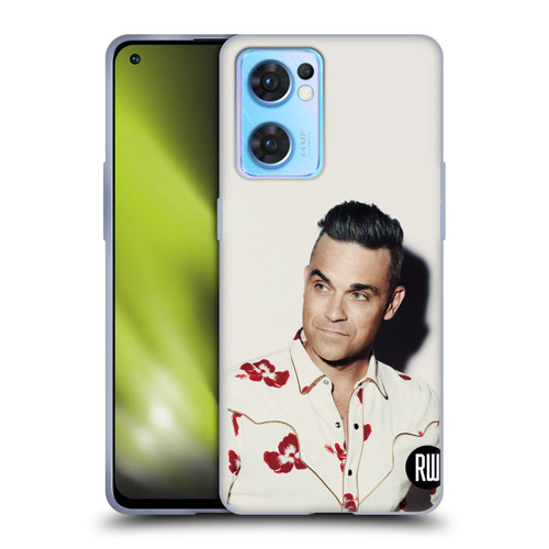 Robbie Williams Calendar Floral Shirt Soft Gel Case for OPPO Reno7 5G / Find X5 Lite